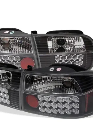 Spyder Honda Civic 92-95 3DR LED Tail Lights Black ALT-YD-HC92-3D-LED- — PMD Premier Motoring Development Shop Now
