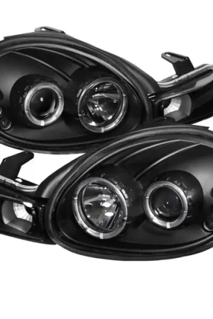 Spyder Dodge Neon 00-02 Projector Headlights LED Halo LED Black High H — PMD Premier Motoring Development Best Seller