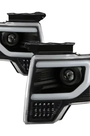 Spyder Ford F150 09-14 Halogen Light Bar Projector Headlights Black PR — PMD Premier Motoring Development Best Choice