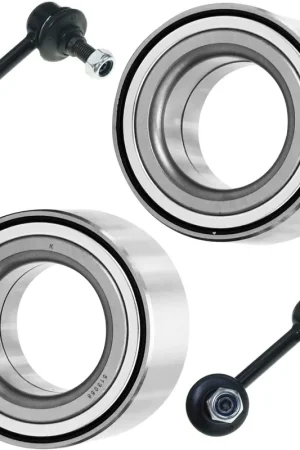 4pc Front Wheel Bearings Sway Bar Links Suspension Kit Professional Grade