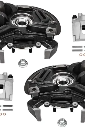4pc Rear Brake Calipers Steering Knuckles and Wheel Hub Bearings Kit Limited Time