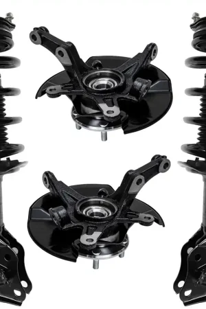 4pc Front Struts Steering Knuckles and Wheel Hub Bearings Suspension Kit Sale
