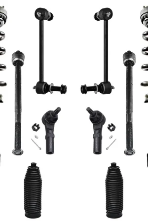 10pc Front Struts Inner Outer Tie Rods Sway Bar Links Suspension Kit Grab Now