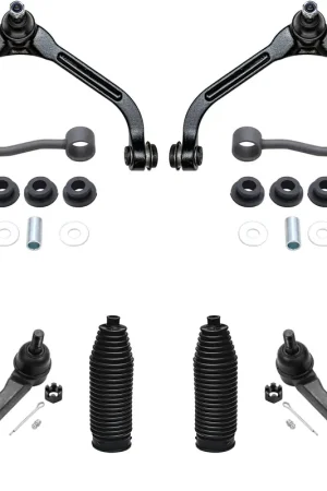 10pc Front Upper Control Arms Tie Rods Sway Bar Links Suspension Kit New Release