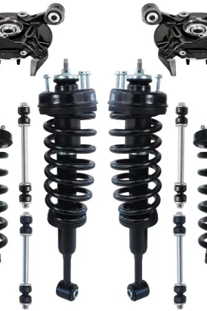 10pc Front & Rear Struts Knuckles and Wheel Hub Bearings Suspension Kit Direct From Factory