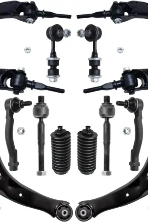 12pc Front Upper Lower Control Arms Tie Rods Sway Bar Links Suspension Kit Fresh Stock