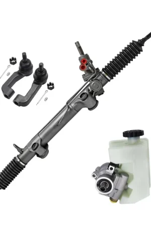 4pc Front Power Steering Rack and Pinion Pump Outer Tie Rods Suspension Kit Editor’s Pick