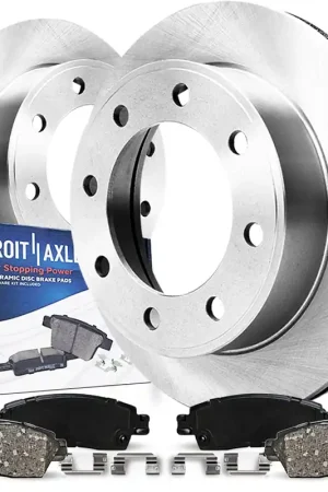 4pc Rear Disc Rotors and Ceramic Brake Pads Kit Luxury