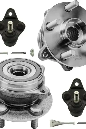 4pc Front Wheel Hub and Bearings Lower Ball Joints Suspension Kit Modern