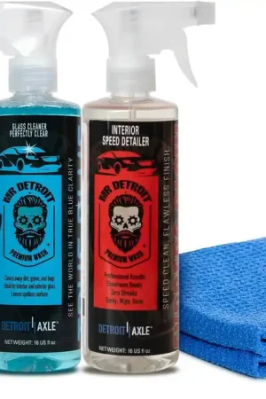 4pc Interior Care Kit w\\/Detailer, Pads, Glass Cleaner & Towel Price Cut