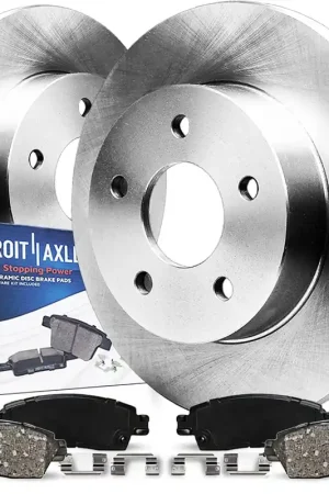 4pc Rear Disc Rotors and Ceramic Brake Pads Kit Best Seller