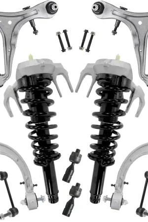 12pc Front Struts Control Arms Tie Rods Sway Bar Links Suspension Kit Hassle-Free Returns