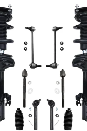 10pc Front Struts Inner Outer Tie Rods Sway Bar Links Suspension Kit Instant Buy