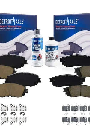 6pc Front & Rear Ceramic Brake Pads Kit Editor’s Pick