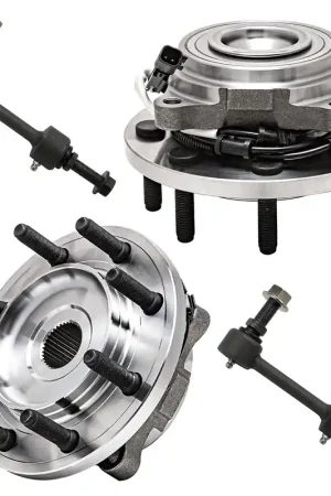 4pc Front Wheel Hub and Bearings Sway Bar Links Suspension Kit Hassle-Free Returns