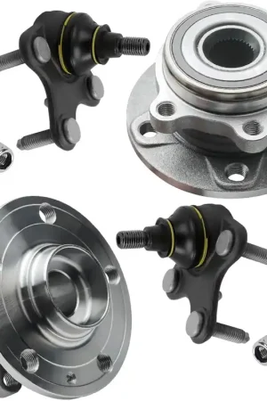 4pc Front Wheel Hub and Bearings Lower Ball Joints Suspension Kit Hot Deal