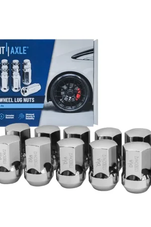 12pc 14x1.5 Chrome Wheel Lug Nuts Money Back Guarantee