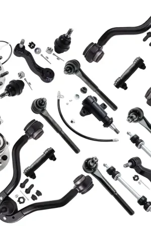 17pc Front Upper Control Arms Tie Rods Sway Bar Links Suspension Kit Authentic
