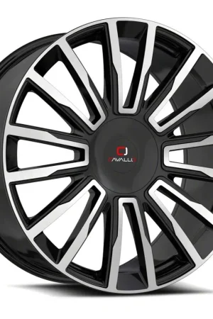 Super Sale Cavallo CLV-47 Gloss Black and Machined Wheel; Rear Only; 22x9.5; 15mm Offset