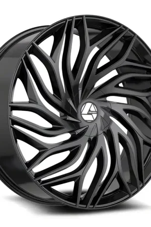 Limited Offer Azara AZA-537 Gloss Black Wheel; Rear Only; 24x9; 32mm Offset