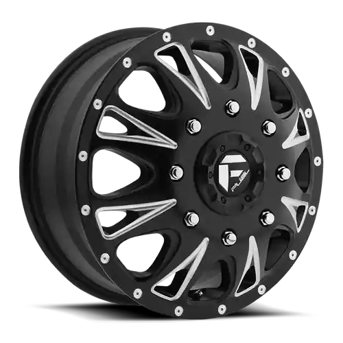 Fuel D513 Throttle Dually Wheel 17x6.5 8x165.1 Matte Black Milled 129mm - FREE T-SHIRT INCLUDED! New Release