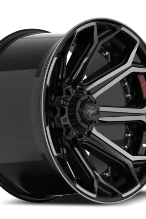 4Play 4P80R Wheel 20x9 8x170 Gloss Black w/ Brushed Face & Tinted Clear 0mm - FREE T-SHIRT INCLUDED! Seasonal Sale