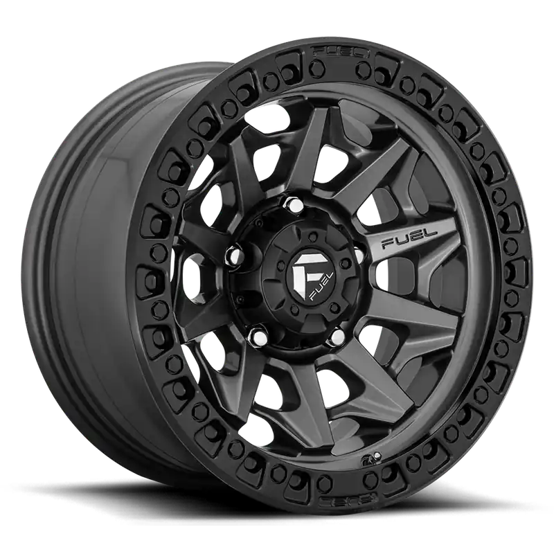 Viral Fuel D716 Covert Wheel 17x8.5 6x139.7 Matte Gunmetal With Black Bead Ring 14mm - FREE T-SHIRT INCLUDED!