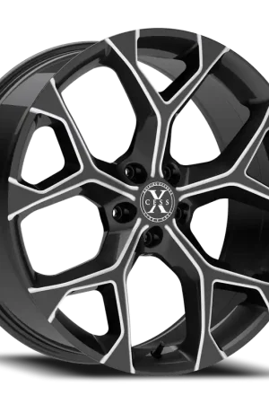 Get Yours Xcess X05 5 Flake Wheel 22x9 5x127 Gloss Black Milled 15mm - FREE T-SHIRT INCLUDED!