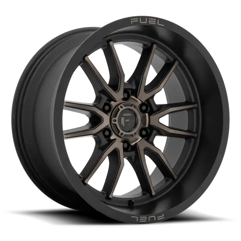 Fuel D762 Clash Wheel 20x10 6x139.7 Matte Black Machined With Double Dark Tint -18mm - FREE T-SHIRT INCLUDED! While Supplies Last