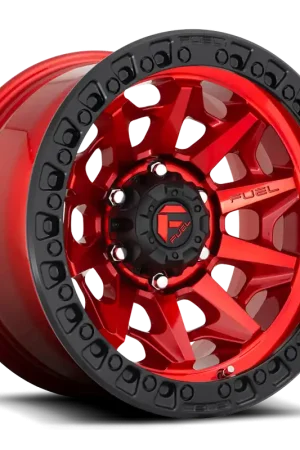 Fuel D695 Covert Wheel 17x9 6x139.7 Candy Red w/ Black Bead Ring 1mm - FREE T-SHIRT INCLUDED! Trending