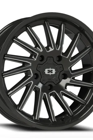 Vision Rapier 306 Wheel 20x10 5x127 Gloss Black Milled Spoke -25mm - FREE T-SHIRT INCLUDED! Clearance