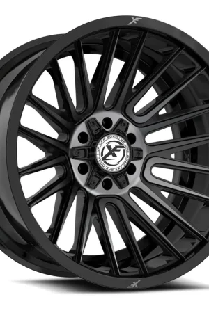 Xf Off-Road Xf-234 Wheel 20x10 6x135 & 6x139.7 Gloss Black & Brushed Double Dark Tint -12mm Clearance