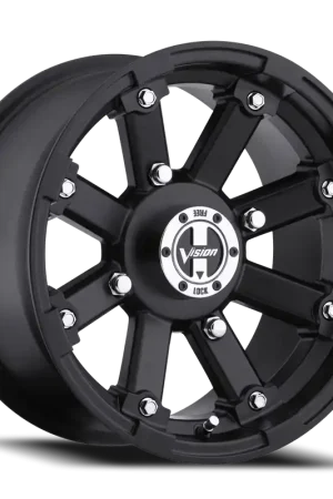 Vision Lockout 393 Atv Utv Wheel 14x8 4x115 Matte Black -10mm Price Drop