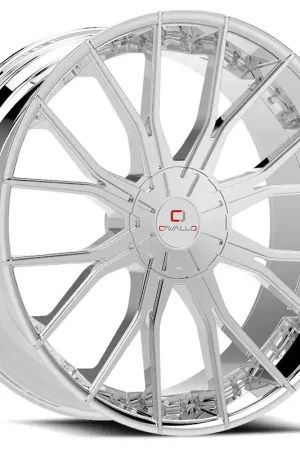 Free Delivery Cavallo Clv-36 Wheel 22x9.5 5x115 & 5x120 Nano Chrome 15mm