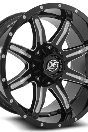 Xf Off-Road Xf-215 Wheel 20x9 8x165.1 & 8x180 Gloss Black & Milled 0mm Reduced Price