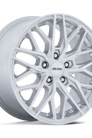 Petrol Pe004 P3E Wheel 19x8.5 5x120 Machined Brushed Gloss Silver 35mm PE004SD19855235 Handmade