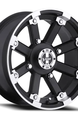 Vision Lockout 393 Atv Utv Wheel 14x7 4x101.6 Matte Black With Machined Lip 3mm Buy Online