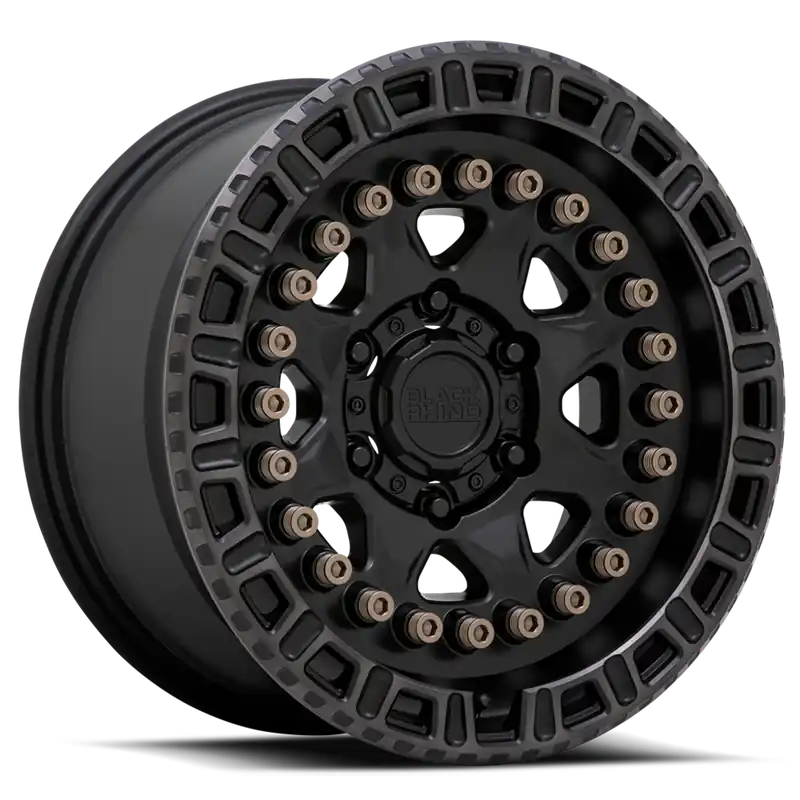 Black Rhino Carbine Wheel 20x9 6x120 Matte Black w/ Machined Tinted Ring & Bronze Bolts 10mm Limited Time