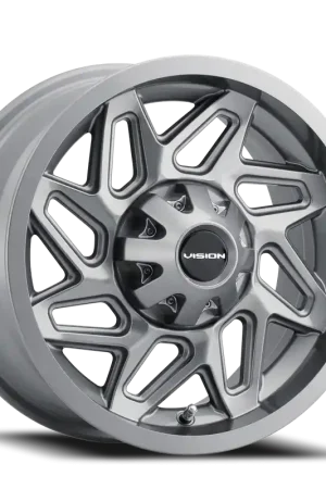 Vision Spyder 361 Atv Utv Wheel 14x7 4x110 Gunmetal 3mm Premium