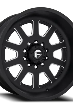 New Release Fuel De09 Ff09D Dually Wheel 24x12 10x170 Matte Black Milled -50mm - MINIMUM PURCHASE OF 4 WHEELS