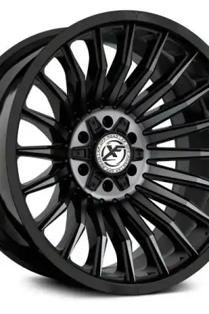 Xf Off-Road Xf-231 Wheel 24x12 5x127 & 5x139.7 Gloss Black & Machined Titanium Double Dark Tint -44mm - MINIMUM PURCHASE OF 4 WHEELS Order Now