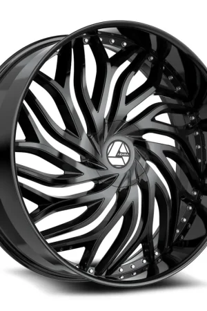 Limited Time Azara Aza-537 Wheel 28x9.5 Blank Custom Drilled Gloss Black 15mm - MINIMUM PURCHASE OF 4 WHEELS
