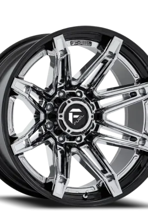 Must Have Fuel Fc401 Brawl Wheel 22x10 8x170 Chrome With Gloss Black Lip -18mm - FREE T-SHIRT INCLUDED!