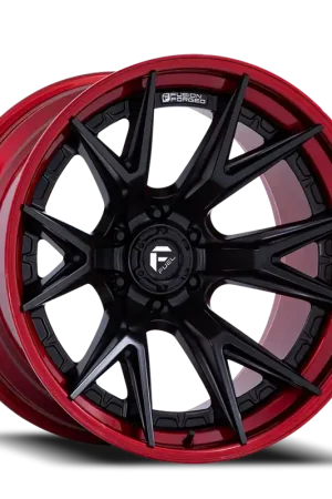 Fuel Fc402 Catalyst Wheel 20x10 6x135 Matte Black With Candy Red Lip -18mm - FREE T-SHIRT INCLUDED! Genuine