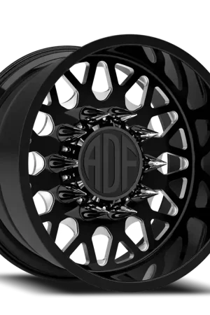 Adf Hot Shot Wheel 24x12 8x180 Gloss Black/Machined -40mm - MINIMUM PURCHASE OF 4 - FREE T-SHIRT INCLUDED! Best Price