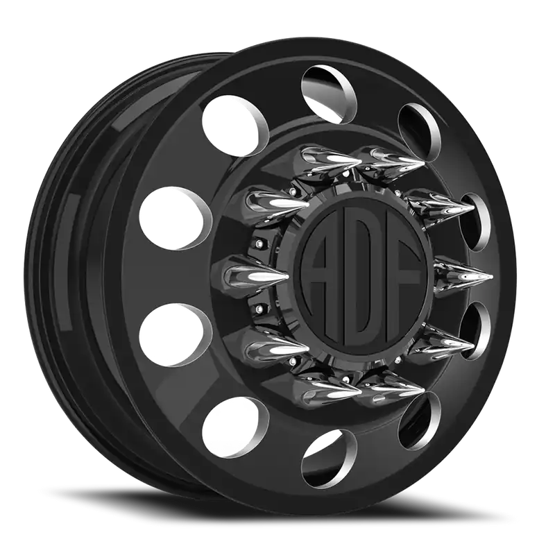 Hot Deal Adf Classic Dually Wheel 20x8.25 8x165.1 Gloss Black/Machined 144mm - MINIMUM PURCHASE OF 4 - FREE T-SHIRT INCLUDED!