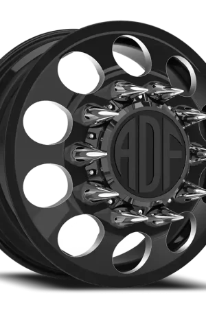 Final Sale Adf Big Mac Dually Wheel 20x8.25 8x170 Gloss Black/Machined 144mm - MINIMUM PURCHASE OF 4 - FREE T-SHIRT INCLUDED!