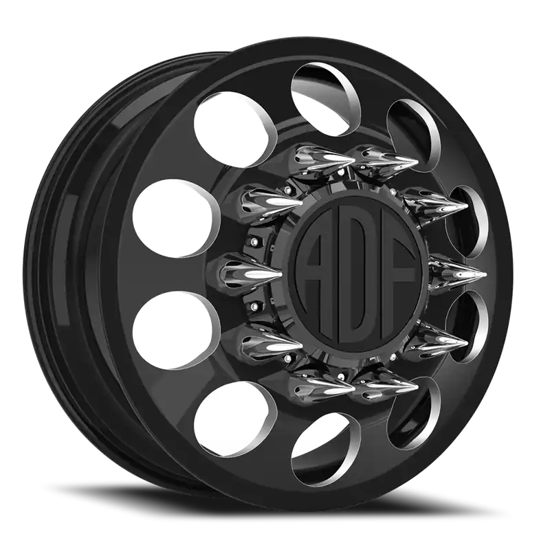 Final Sale Adf Big Mac Dually Wheel 20x8.25 8x170 Gloss Black/Machined 144mm - MINIMUM PURCHASE OF 4 - FREE T-SHIRT INCLUDED!