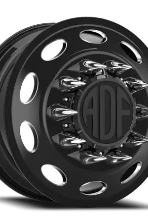 Adf Peterson Dually - Wheel 22x8.25 8x165.1 Gloss Black/Machined 144mm - MINIMUM PURCHASE OF 4 - FREE T-SHIRT INCLUDED! Worldwide Shipping