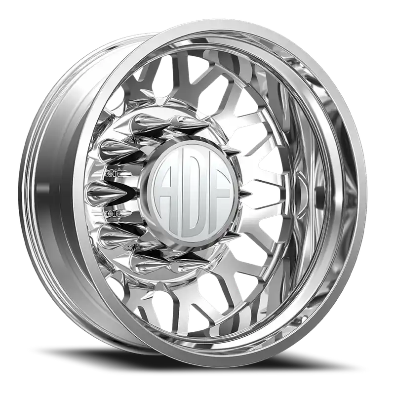 Adf Hot Shot Dually Wheel 20x8.25 8x210 Polished -167mm - MINIMUM PURCHASE OF 4 - FREE T-SHIRT INCLUDED! Buy Today